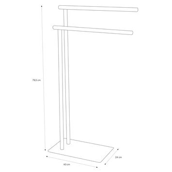 Sealskin Handdoekrek Brix Metaal Zwart - Afbeelding 7