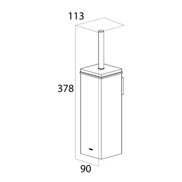 Tiger Toiletborstelhouder Items Hangend Vierkant Chroom - Afbeelding 5