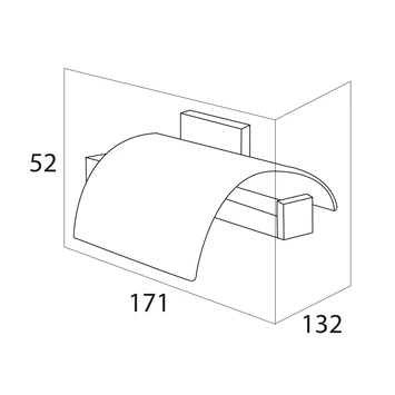 Tiger Toiletrolhouder Items Met Klep RVS - Afbeelding 3