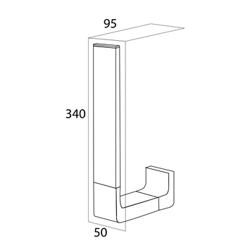 Tiger Reserverolhouder Ontario Hangend Chroom - Afbeelding 2