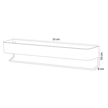 Sealskin Brix Wandrek Met Handdoekrek 55 Cm Zwart - Afbeelding 2