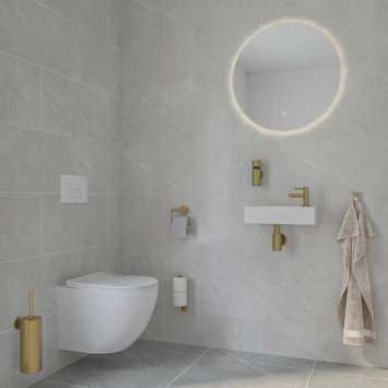 Marho Handdoekhaak Luxor Groot Geborsteld Messing - Afbeelding 3