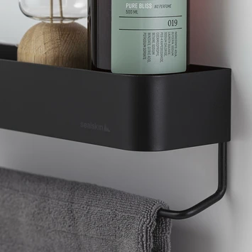 Sealskin Brix Wandrek Met Handdoekrek 55 Cm Zwart - Afbeelding 7
