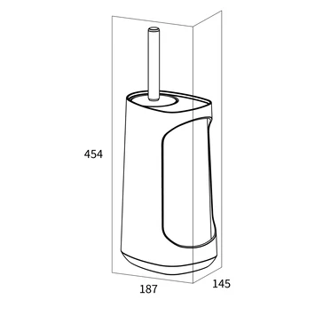Tiger Toiletborstelhouder Tess Met Opbergvak Staand Zwart/antraciet - Afbeelding 11