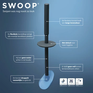 Tiger Toiletborstelhouder Tess Met Opbergvak Staand Zwart/antraciet - Afbeelding 13