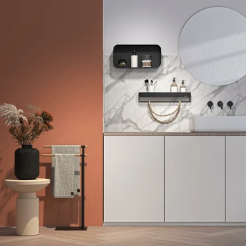 Sealskin Brix Wandrek Met Handdoekrek 55 Cm Zwart - Afbeelding 10