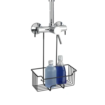 Wenko Douchecaddy Milo Om Aan Kraan Te Hangen Zwart RVS