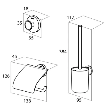 Tiger Urban Toilet Accessoireset Wc-rolhouder - Wc-borstelhouder - Haak - Afbeelding 10