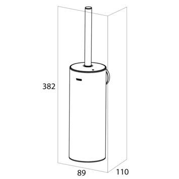 Tiger Toiletborstelhouder Noon Zwart - Afbeelding 8