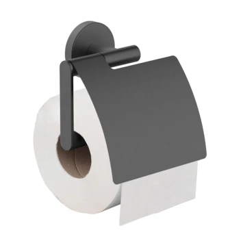 Marho Toiletrolhouder Luxor Met Klep Gun Metal - Afbeelding 2