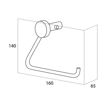 Tiger Toiletrolhouder Sem Zwart - Afbeelding 7