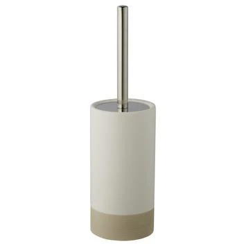 Atlantic Toiletborstelhouder Keramiek Geribbeld Beige/Wit