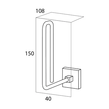 Tiger Reserverolhouder Melbourne Hangend Chroom - Afbeelding 5
