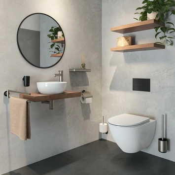 Tiger Cooper Toiletrolhouder Met Klep RVS Geborsteld / Zwart - Afbeelding 4