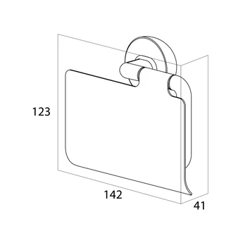 Tiger Cooper Toiletrolhouder Met Klep RVS Geborsteld / Zwart - Afbeelding 5