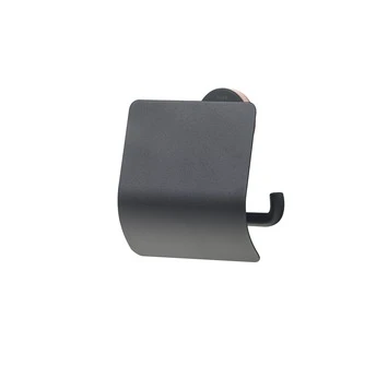 Tiger Toiletrolhouder Urban Zwart Met Klep - Afbeelding 2