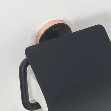 Tiger Toiletrolhouder Urban Zwart Met Klep - Afbeelding 7