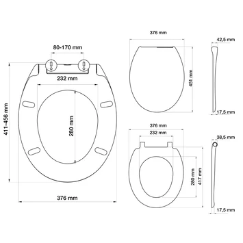 Tiger WC Bril Mason Pergamon Kunststof Met Softclose - Afbeelding 8
