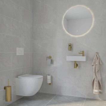 Marho Toiletrolhouder Luxor Zonder Klep Geborsteld Messing - Afbeelding 3