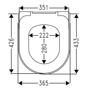 Cedo Solla Wc Bril Wit Softclose D-vorm Duroplast - Afbeelding 3