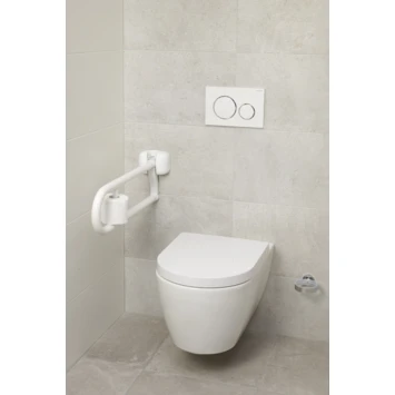Secucare Wc-rolhouder Tbv Wc-beugel Premium Opklapbaar Wit - Afbeelding 2